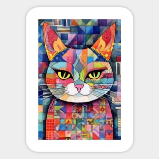 Abstract Cat 1 Sticker